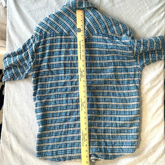 Alaska 1959 Blue and Tan Checkered Men's Shirt - Picture 5 of 6